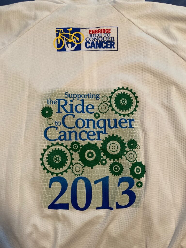 Yehuda's 2013 Ride to Conquer Cancer jersey
