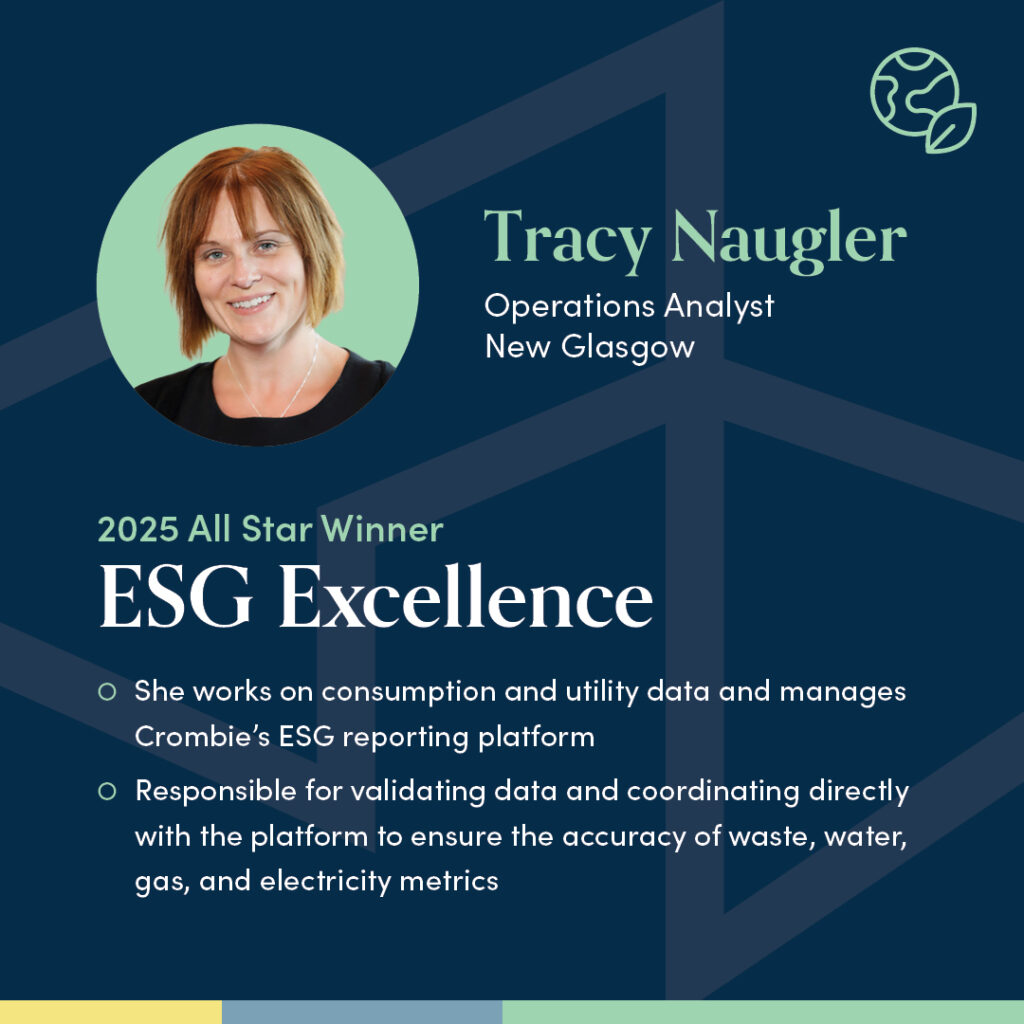 Headshot of Tracy Naugler, recipient of the annual All Star Award for ESG Excellence.